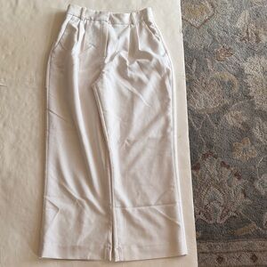 Abercrombie & Fitch Cream Women’s Sloan Curve Love Wide Leg Pants